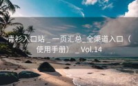 青衫入口站 _ 一页汇总_全渠道入口（使用手册） _ Vol.14
