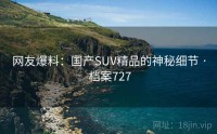 网友爆料：国产SUV精品的神秘细节 · 档案727