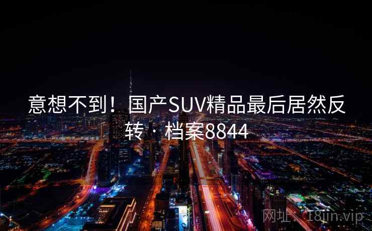 意想不到！国产SUV精品最后居然反转 · 档案8844